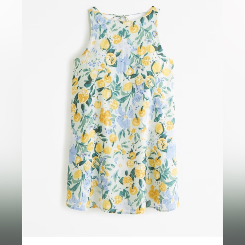 ISO Abercrombie Lemon Print Trapeze Mini Dress
